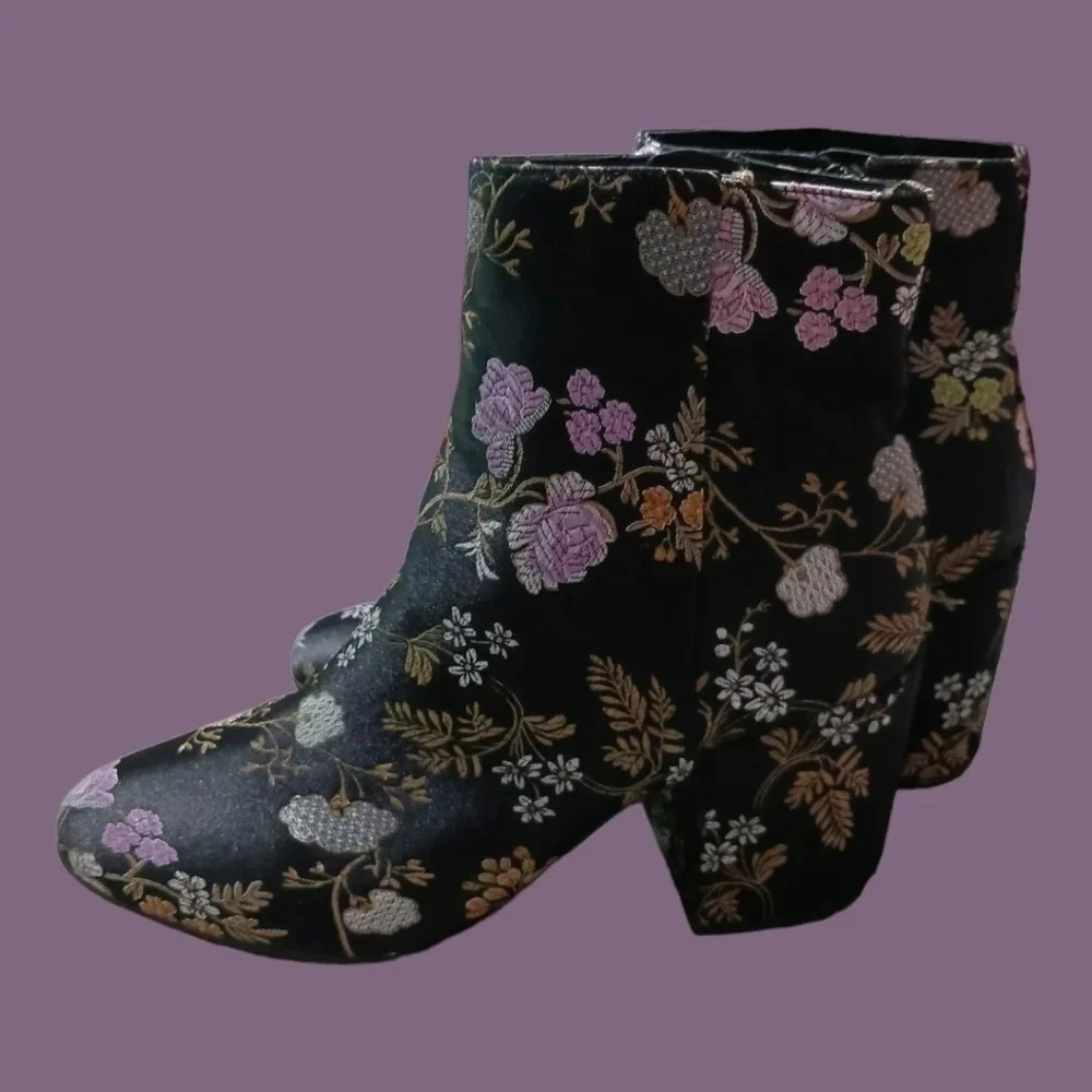 Carlos Santana satin ankle boots gatlin 8.5M - Picture 6 of 13